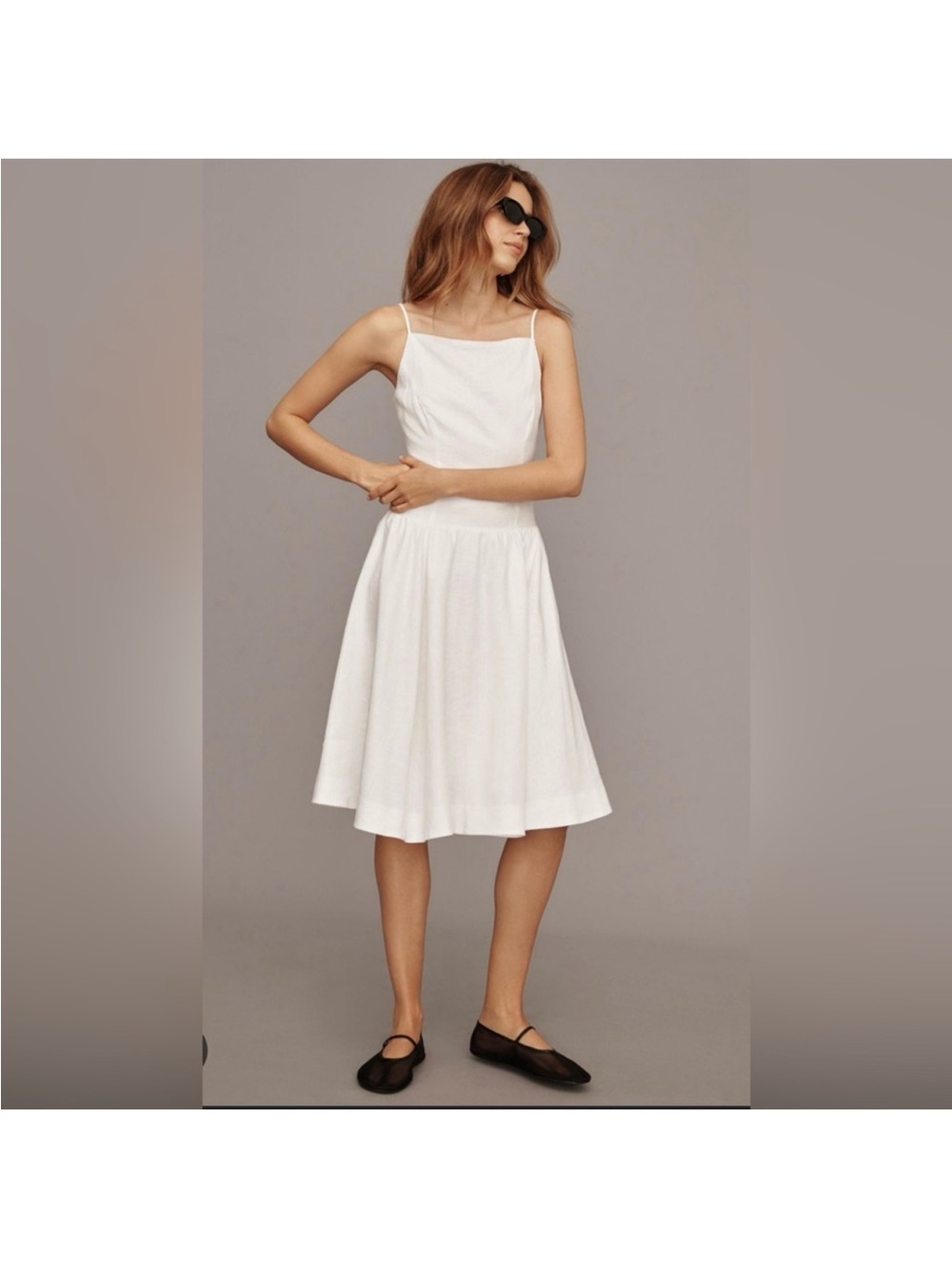 Reformation Clarabelle White Linen Dress
